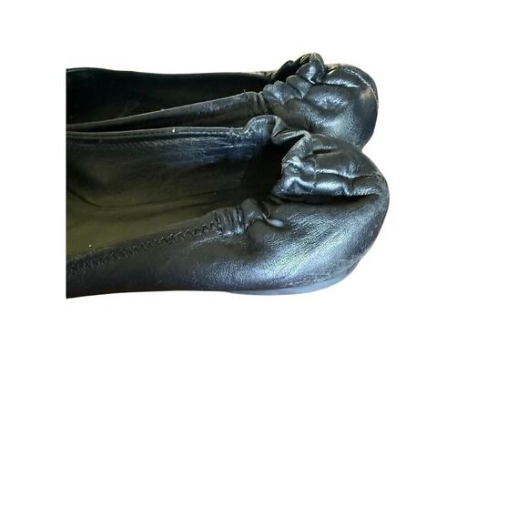 Tory Burch Reva Leather Ballet Flats Black Vintage Classic Y2K size 7.5 - Picture 4 of 7